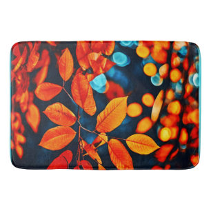 Tapis De Bain L'art Feuille orange vif