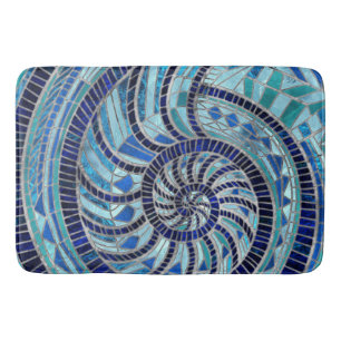 Tapis De Bain L'art mosaïque de Nautilus Shell