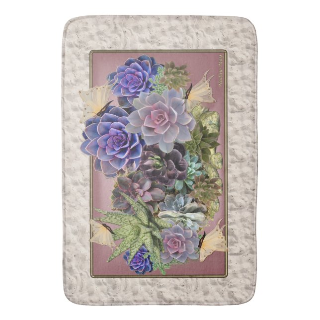 Tapis De Bain L'Art Succulent (devant Vertical)