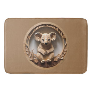 Tapis De Bain L'Australien Koala Bear Wood Carving,