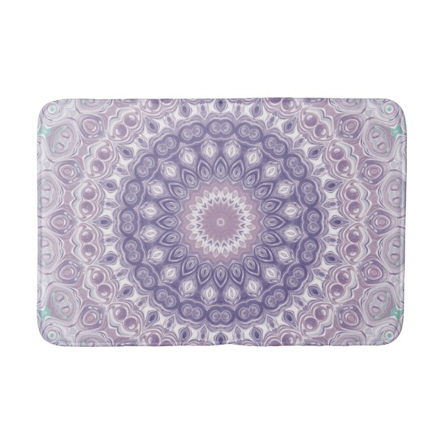 Tapis De Bain Lavande et Lilac Mandala Motif (Devant)