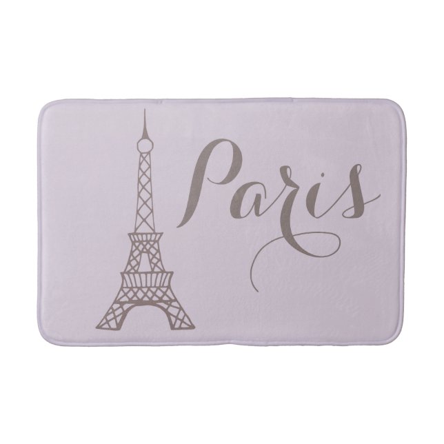 Tapis De Bain Lavande Paris Tour Eiffel Mat de bain (Devant)