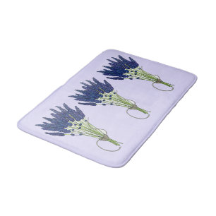Tapis De Bain Lavandula Lavender Bund Herbe Jardin Fleur Violet