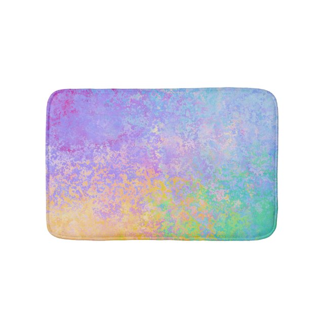 Tapis De Bain Lavender Sunrise Pastel Neon Encre d'alcool Abstra (Devant)