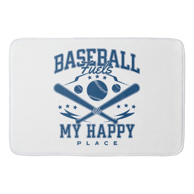 Tapis De Bain Le baseball alimente mon havre de paix (Devant)