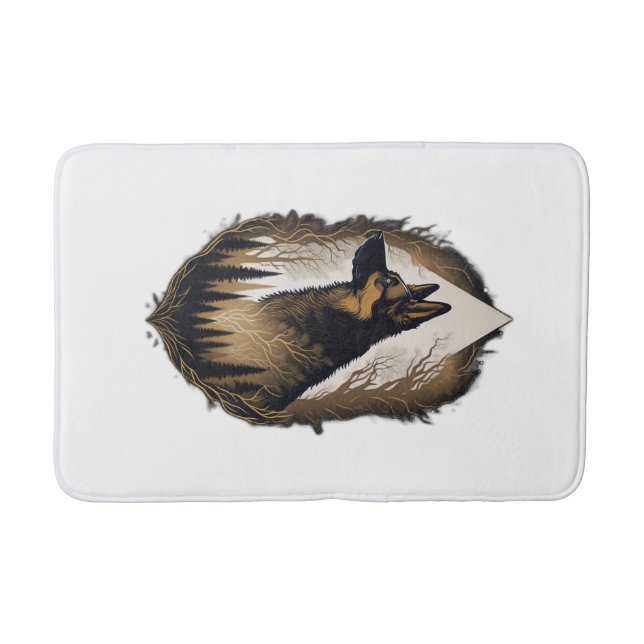 Tapis De Bain Le Berger Allemand 003 (Devant)