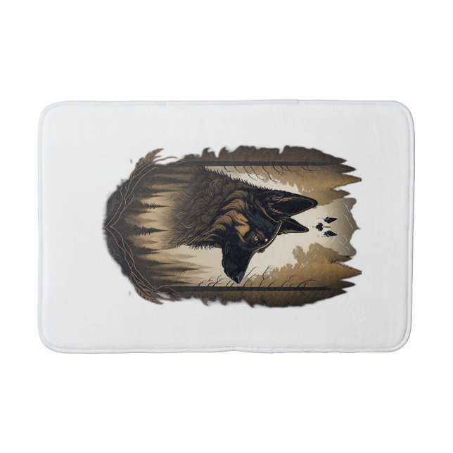 Tapis De Bain Le Berger Allemand 008  (Devant)