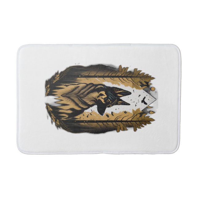 Tapis De Bain Le Berger Allemand 009  (Devant)