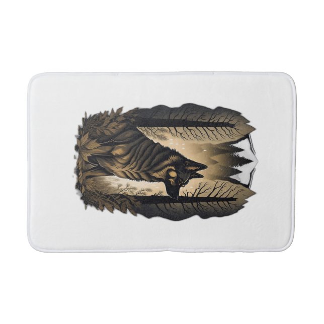 Tapis De Bain Le Berger Allemand 013  (Devant)