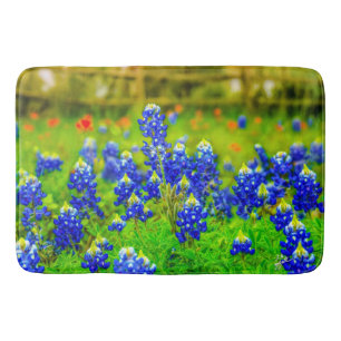 Tapis De Bain Le bleu élégant fleurit des Bluebonnets de Texas