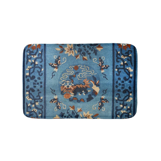 Tapis De Bain Le bleu profond chinois aïnou  (Devant)
