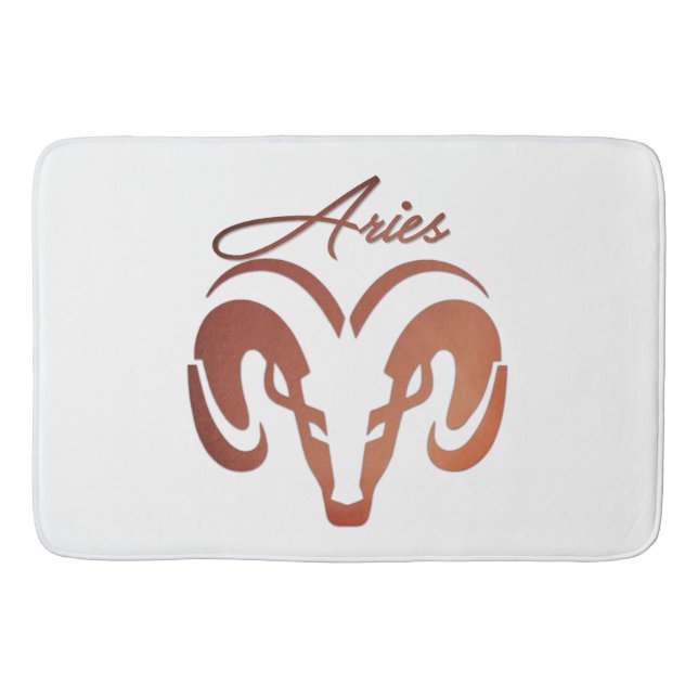 Tapis De Bain Le bronze porte le bélier Zodiac (Devant)