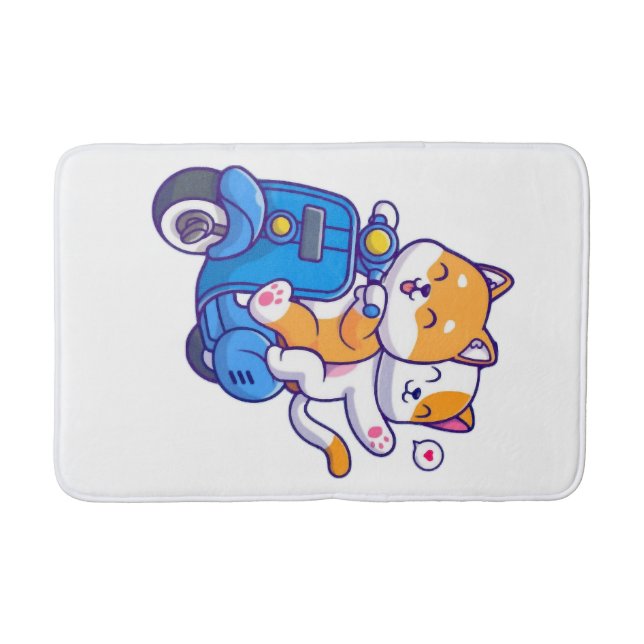Tapis De Bain Le Couple de Shiba Mignon (Devant)