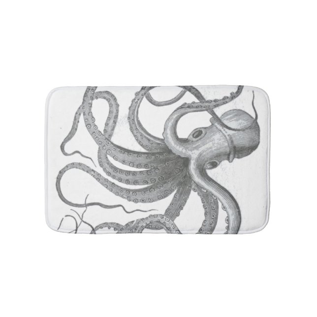 Tapis De Bain Le cru nautique de poulpe de steampunk kraken le (Devant)