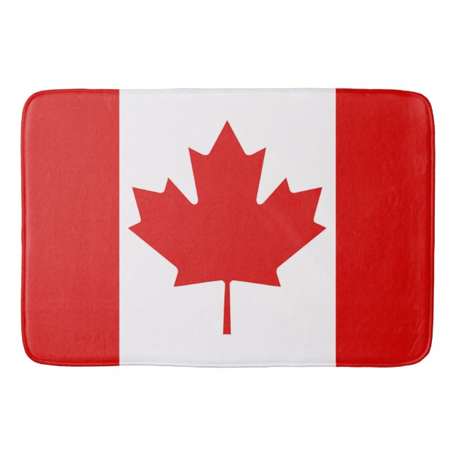 Tapis De Bain Le drapeau Feuille d'érable du Canada grand (Devant)