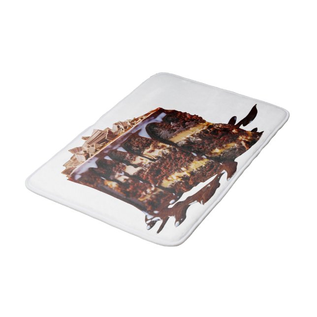 Tapis De Bain Le gâteau au chocolat multi-couches indulgent de S (Angle)
