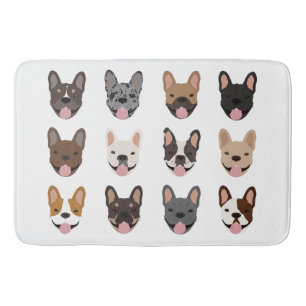 Tapis De Bain Le gentil Bulldog français face Motif