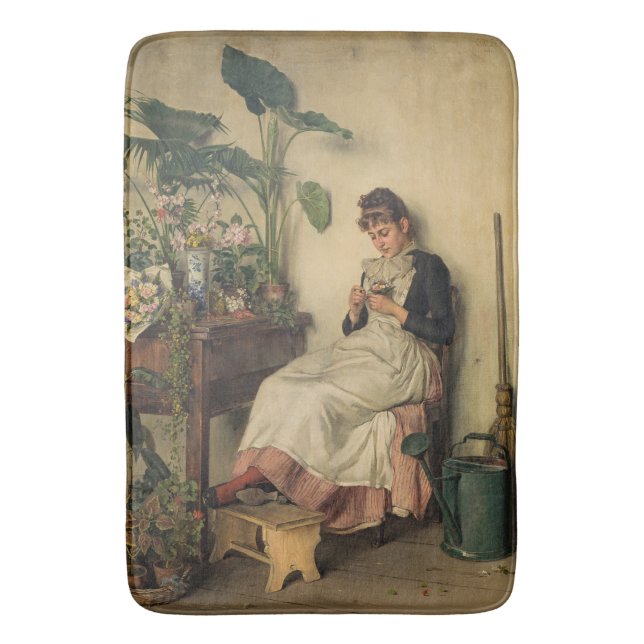 Tapis De Bain Le jeune fleuriste (par Carl Zewy) (devant Vertical)
