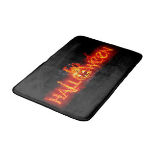 Tapis De Bain Le lettrage de SlipperyJoe's Halloween massivement