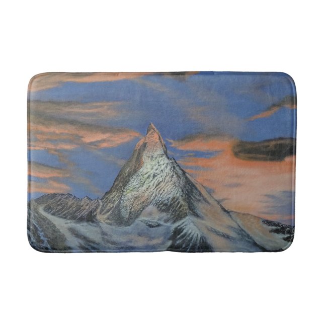 Tapis de bain - "Le Matterhorn au coucher du solei (Devant)
