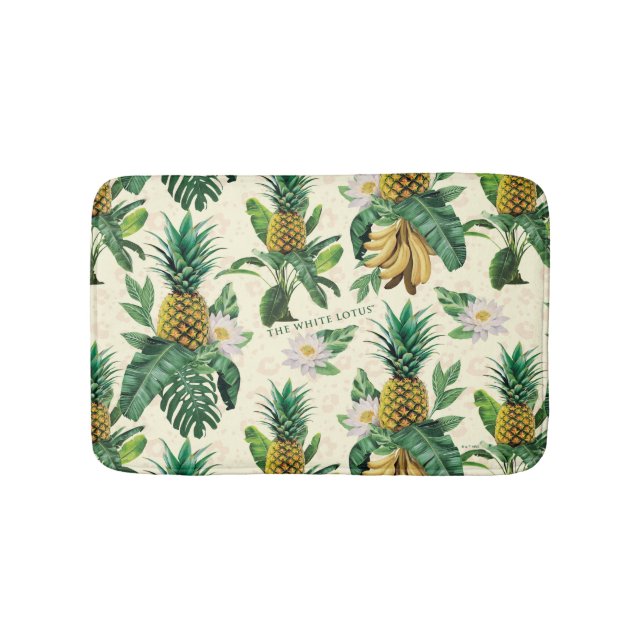Tapis De Bain Le Motif blanc Lotus Pineapple Paradise (Devant)