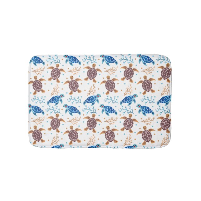 Tapis De Bain Le motif de tortue de mer (Devant)