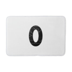 Tapis De Bain Le nombre zéro (0) en noir