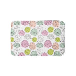 Tapis De Bain le paon badine le cru de papier peint
