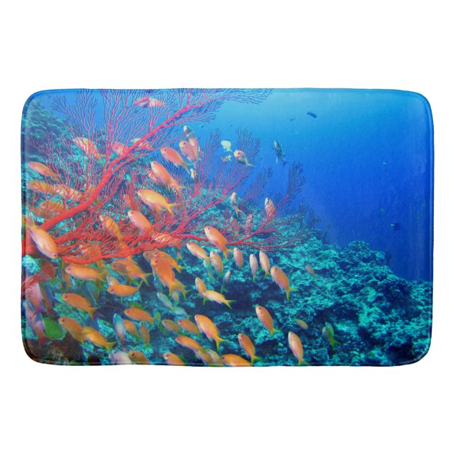 Tapis De Bain Le récif corallien sous-marin de poissons tropicau (Devant)