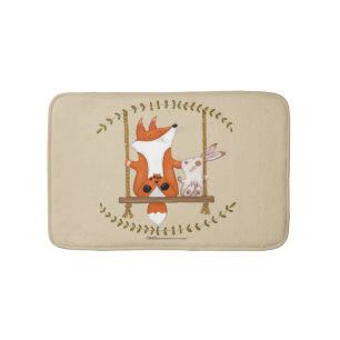Tapis De Bain Le renard des bois et le coupage du lapin