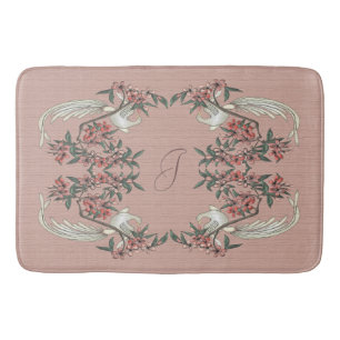 Tapis De Bain Le romantisme de la soie avec la pêche au monogram