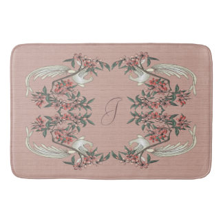 Tapis De Bain Le romantisme de la soie avec la pêche au monogram