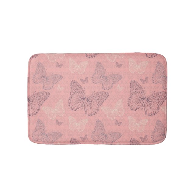 Tapis De Bain Le rose de papillon (Devant)