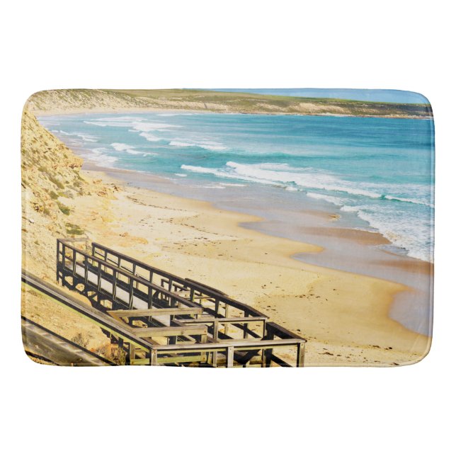 Tapis De Bain Le Sable De Plage D'Or Sur Lequel Nous Marchons, (Devant)