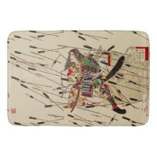 Tapis De Bain LE SAMOURAÏ MASATSURA SE BAT DANS UNE AVerse DE FL