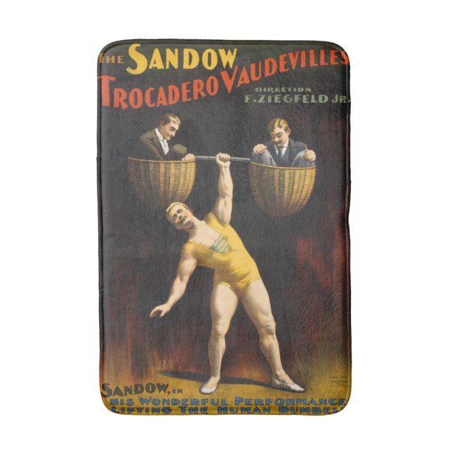 Tapis De Bain Le Sandow Eugen Sandow Vaudeville Weightlifter (Devant (Vertical))