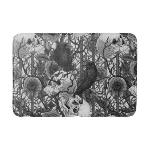 Tapis De Bain Le secret de Raven. Illustration gothique sombre e