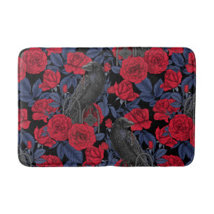 Tapis De Bain Le secret de Raven. Illustration gothique sombre e