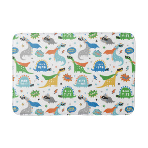 Tapis De Bain Le super-héros de dinosaures aux couleurs vives