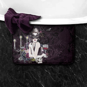 Tapis De Bain Le Vampiress Moody Gothic Vampy Glam Pale Peau