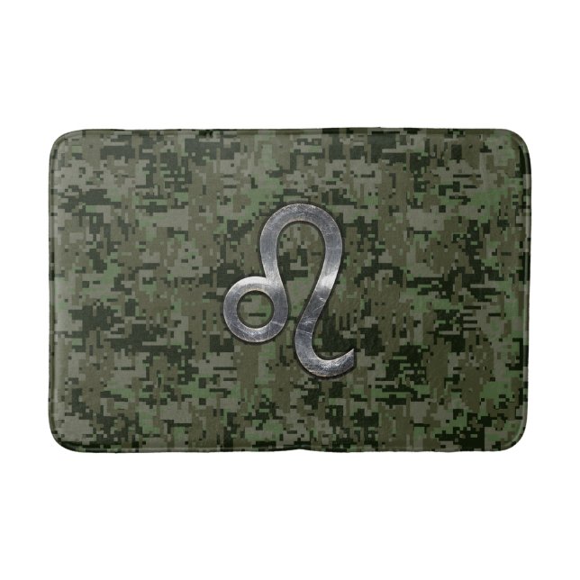 Tapis De Bain Léo Zodiac Connexion Olive Green Camo numérique (Devant)