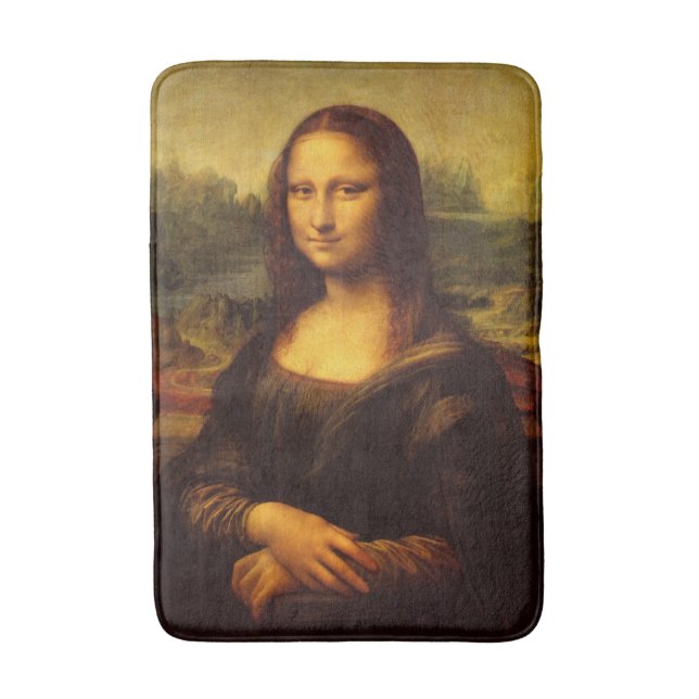 Tapis De Bain Leonardo Da Vinci Mona Lisa Peinture d'Art (Devant (Vertical))