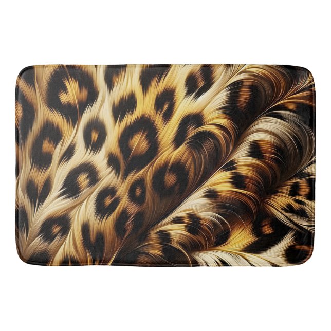 Tapis De Bain Leopard Chic : Un Duvet élégant pour chaque chambr (Devant)