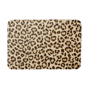 Tapis De Bain Leopard en cuir Imprimer Motif Monogramme