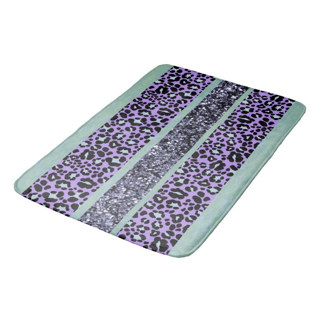 Tapis De Bain Leopard Glitter Stripes Glam 3 (Angle)