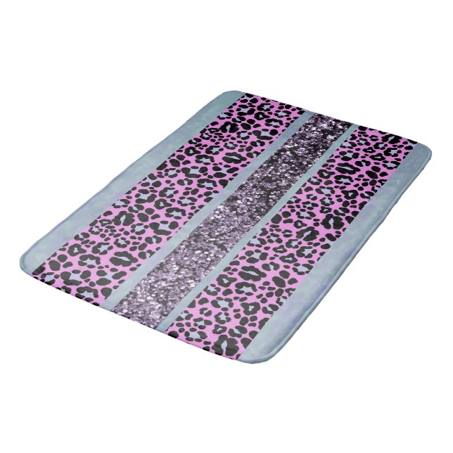 Tapis De Bain Leopard Glitter Stripes Glam 4 (Angle)