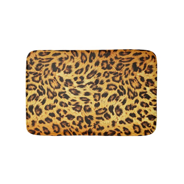 Tapis De Bain Leopard tendance : Motif de design de peau. (Devant)