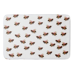 Tapis De Bain Les abeilles du miel volent
