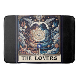 Tapis De Bain LES AMANTS Tarot Céleste Homme & Femme Âmes sœurs