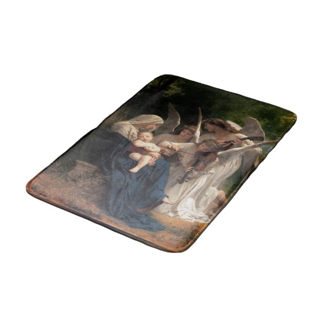 Tapis De Bain Les Anges par William Adolphe Bouguereau (Angle)